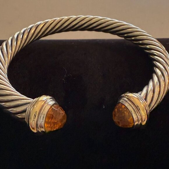 None Jewelry - Silver And Gold Twisted Cuff Bracelet By David Yurman